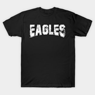 Eagles mascot, eagles white distressed T-Shirt